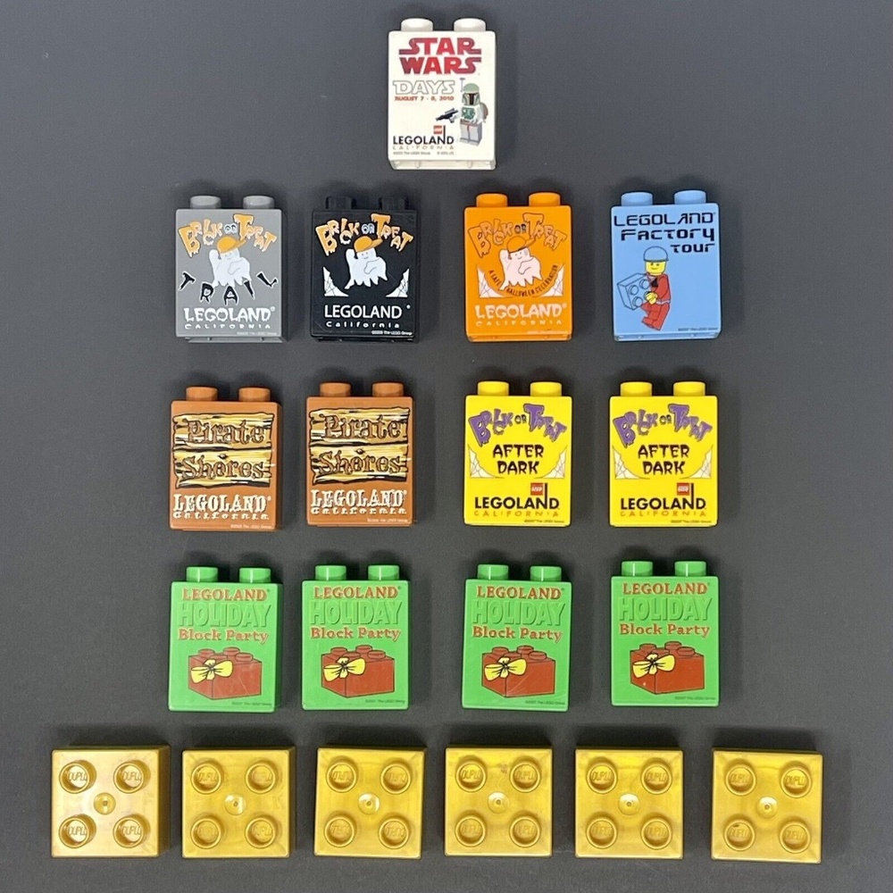 LEGOLAND Collector Promo Duplo Bricks Lot of 13 includes one Star Wars Boba Fett